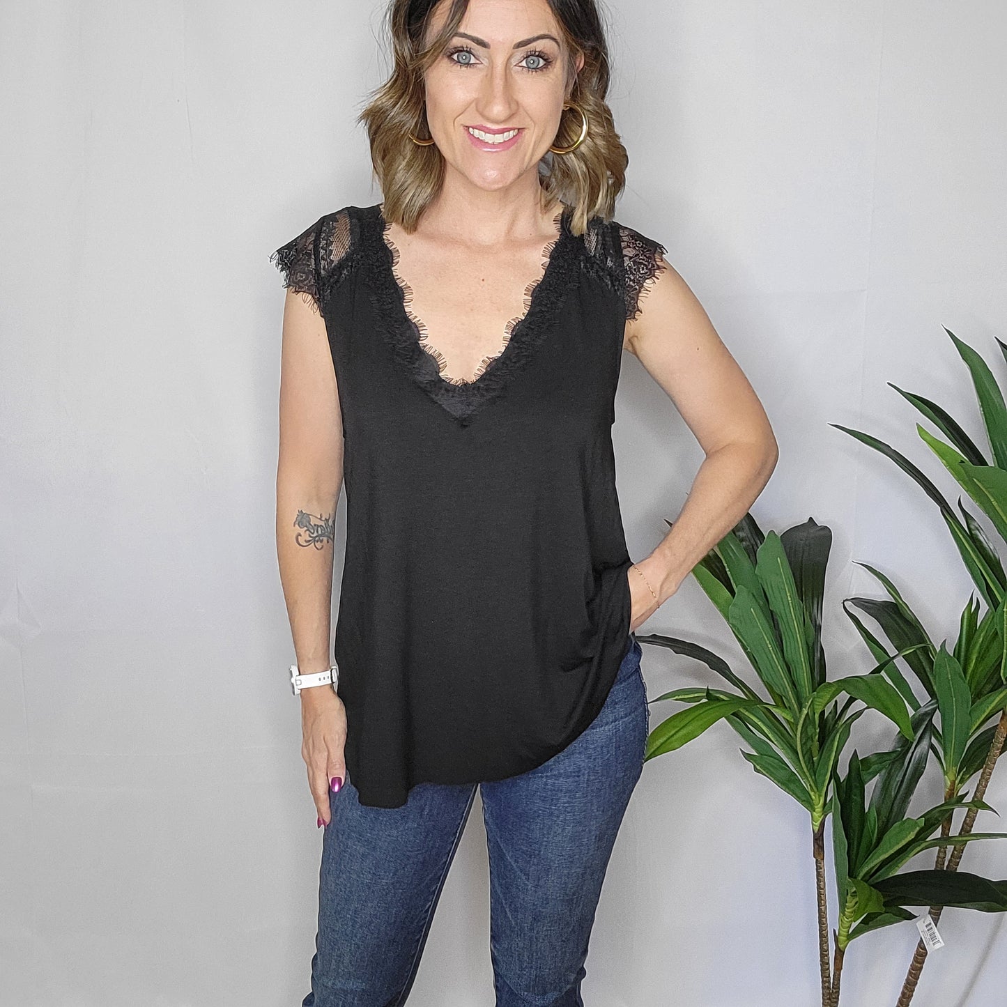 Black Lace Tank