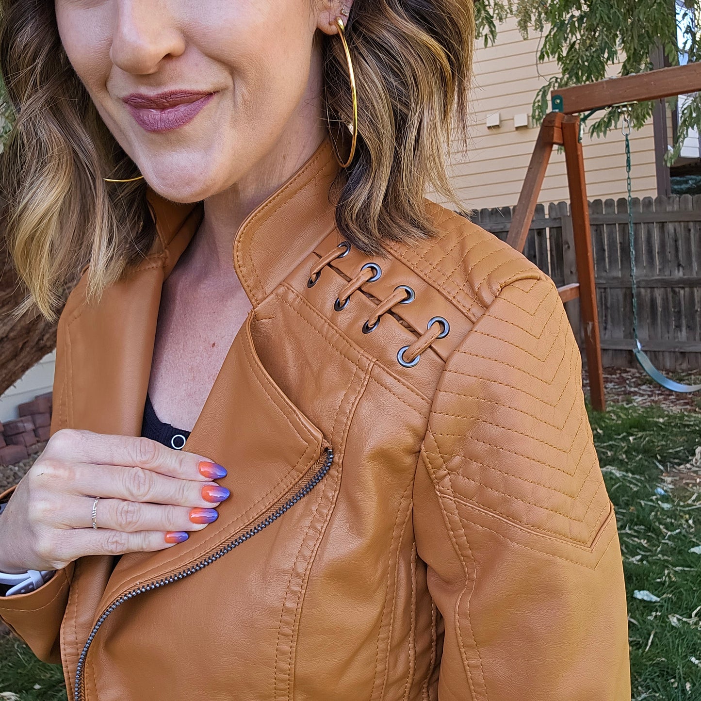 Camel Biker Jacket