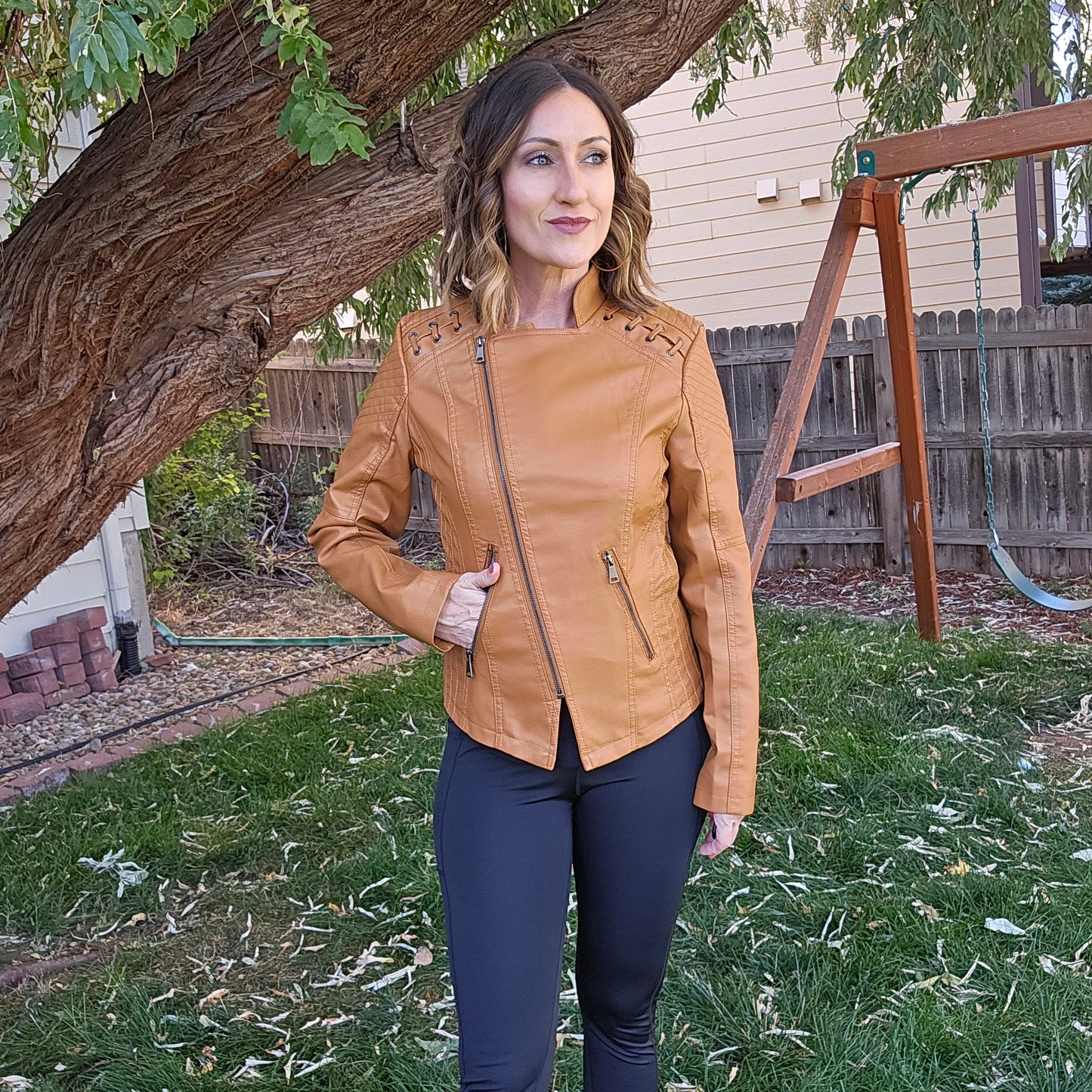 Camel Biker Jacket