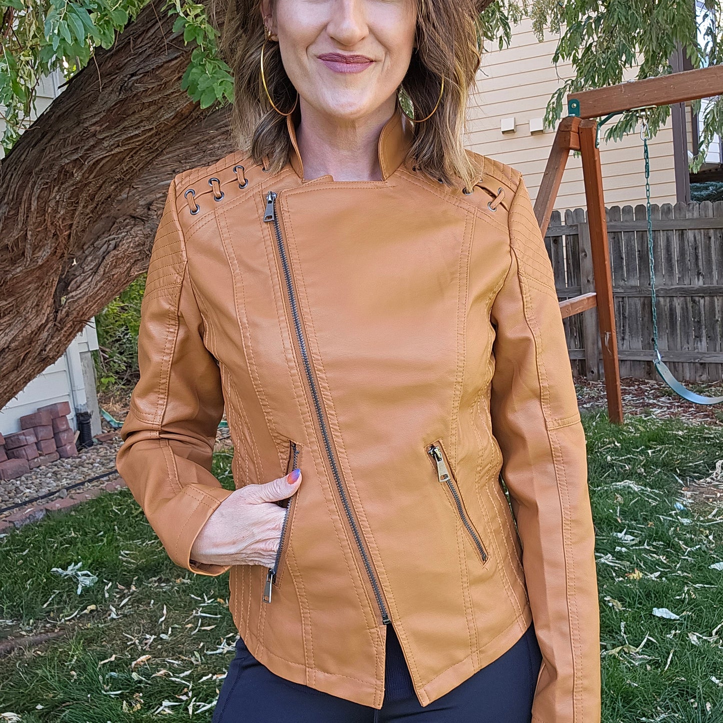 Camel Biker Jacket