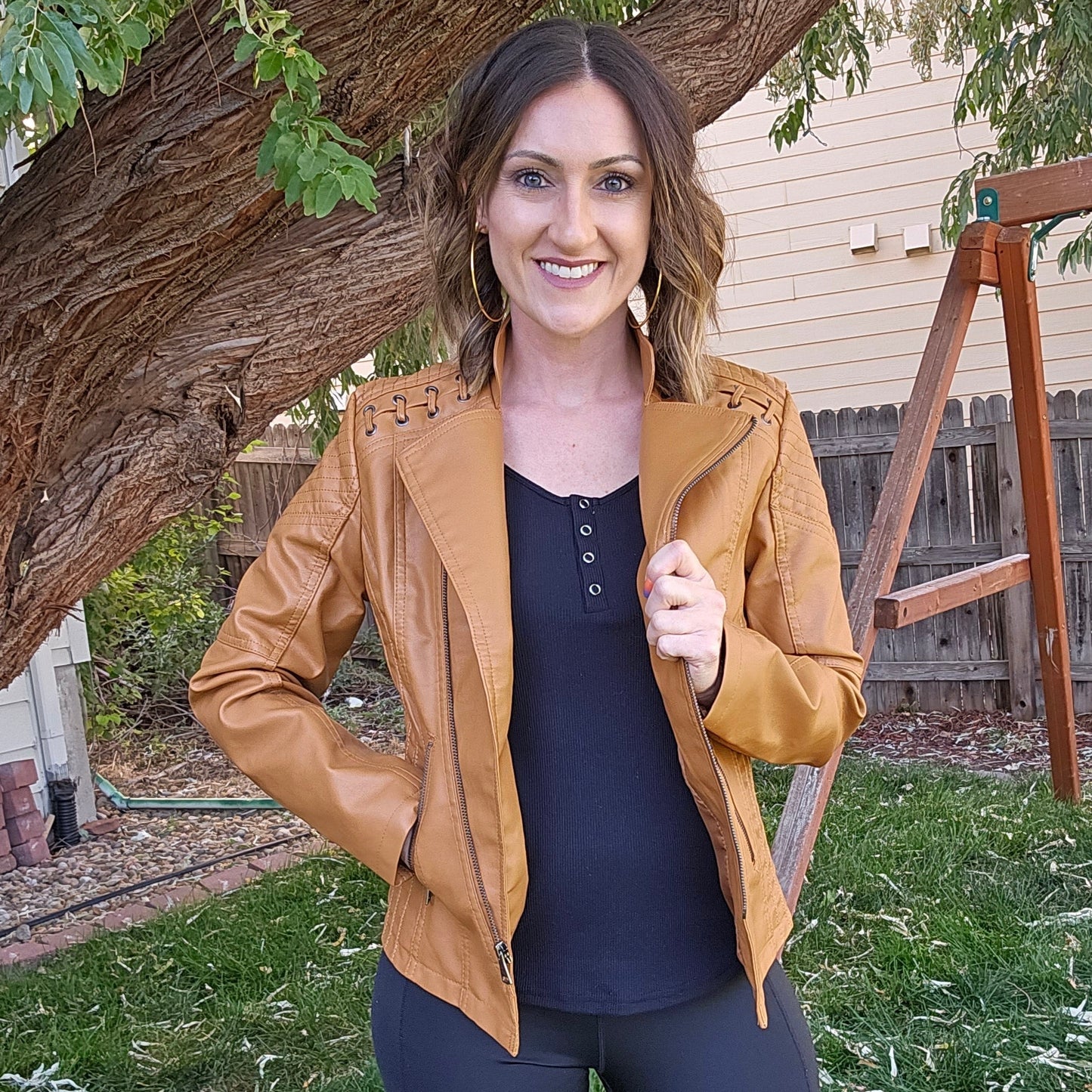 Camel Biker Jacket