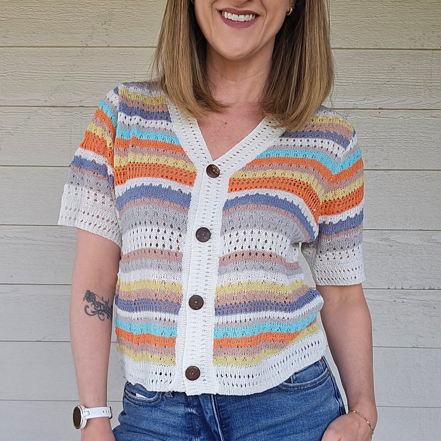 Colorful Knit Top