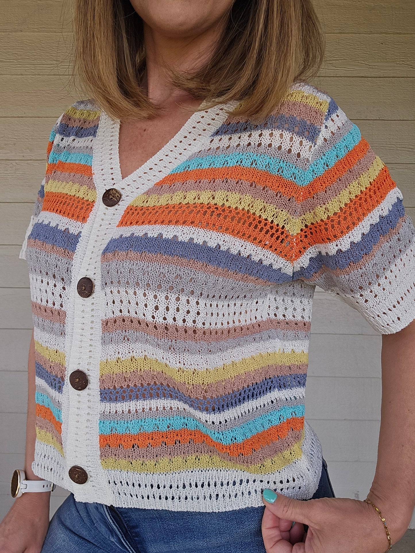Colorful Knit Top