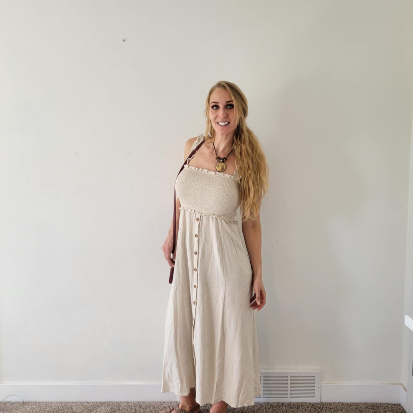 Linen Midi Dress