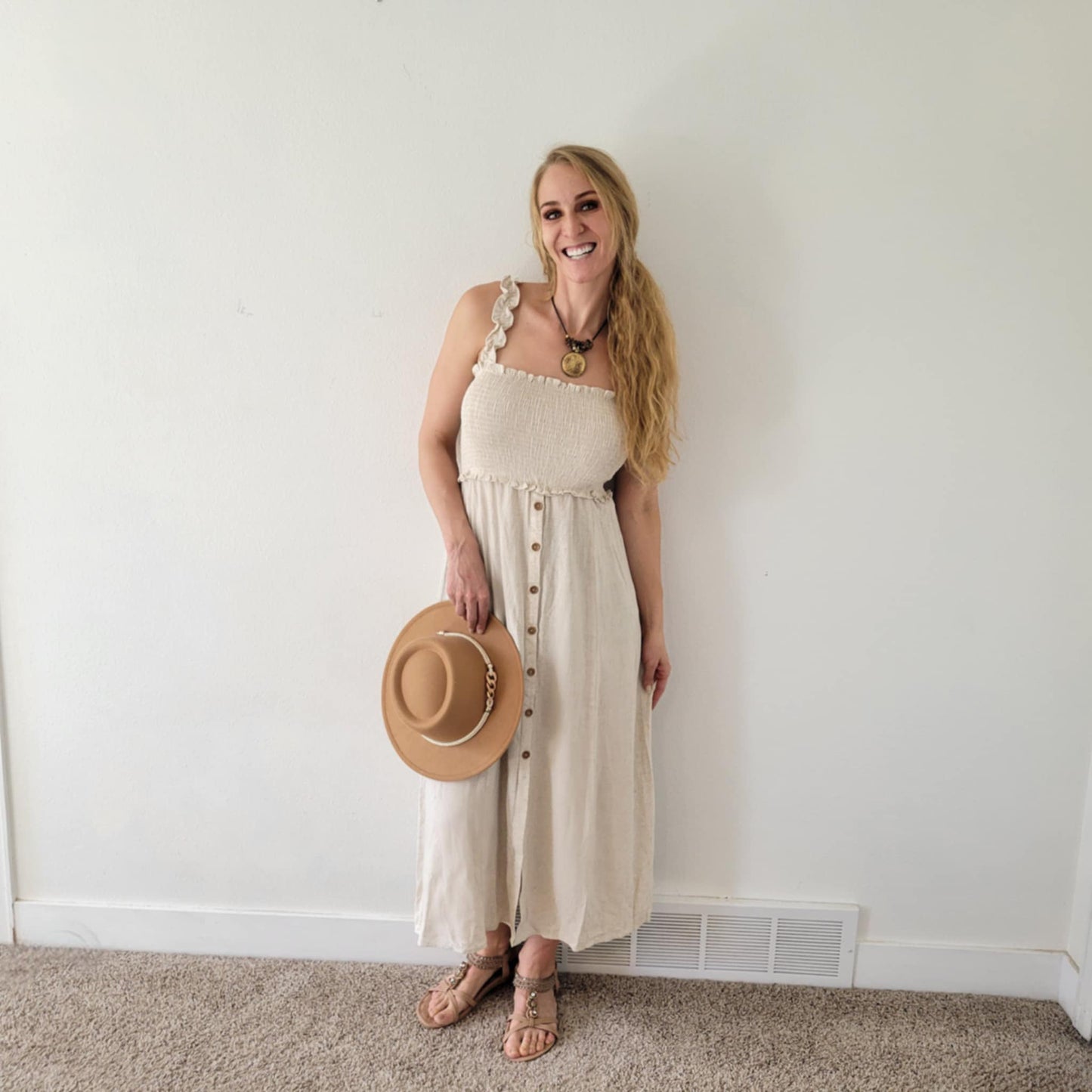 Linen Midi Dress