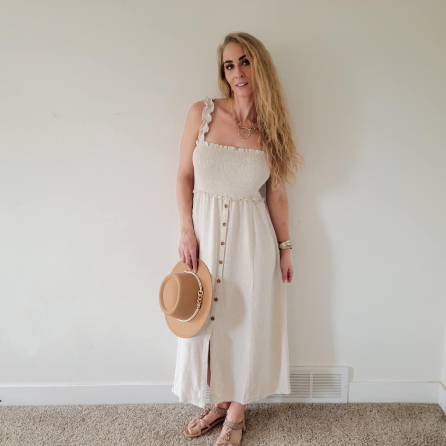 Linen Midi Dress
