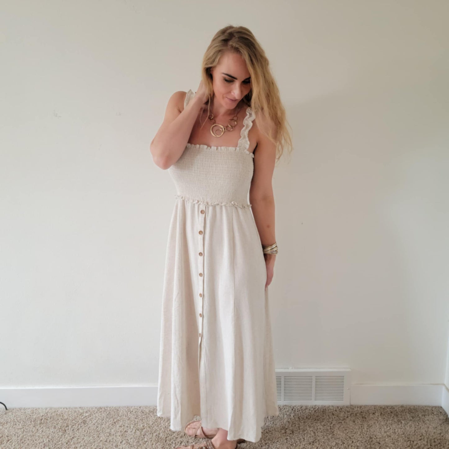 Linen Midi Dress