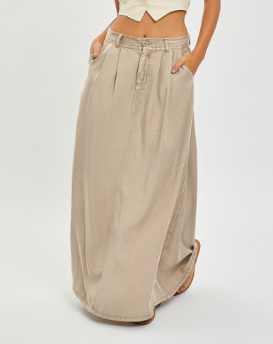 Khaki Maxi Skirt