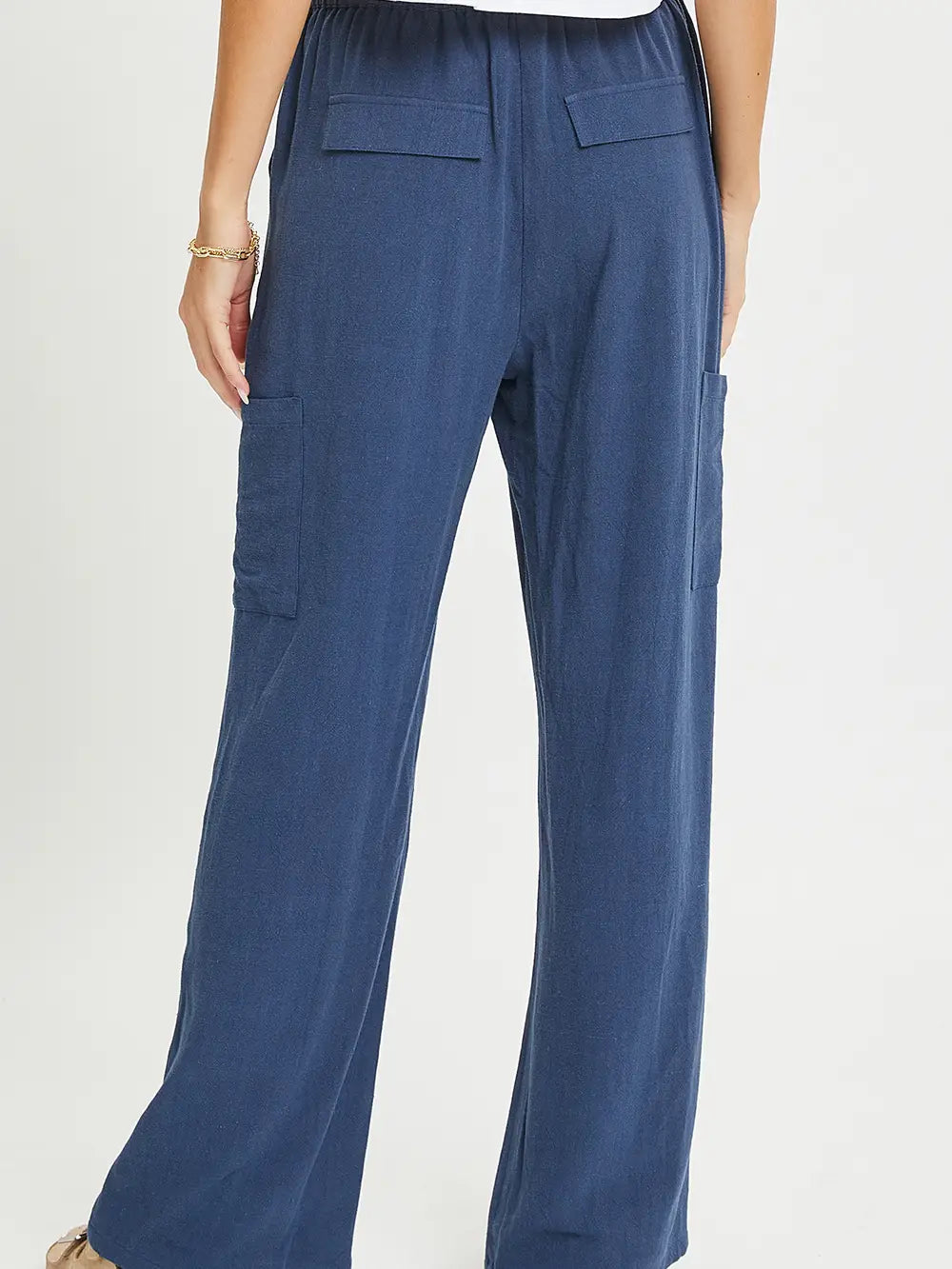Navy Linen Pants