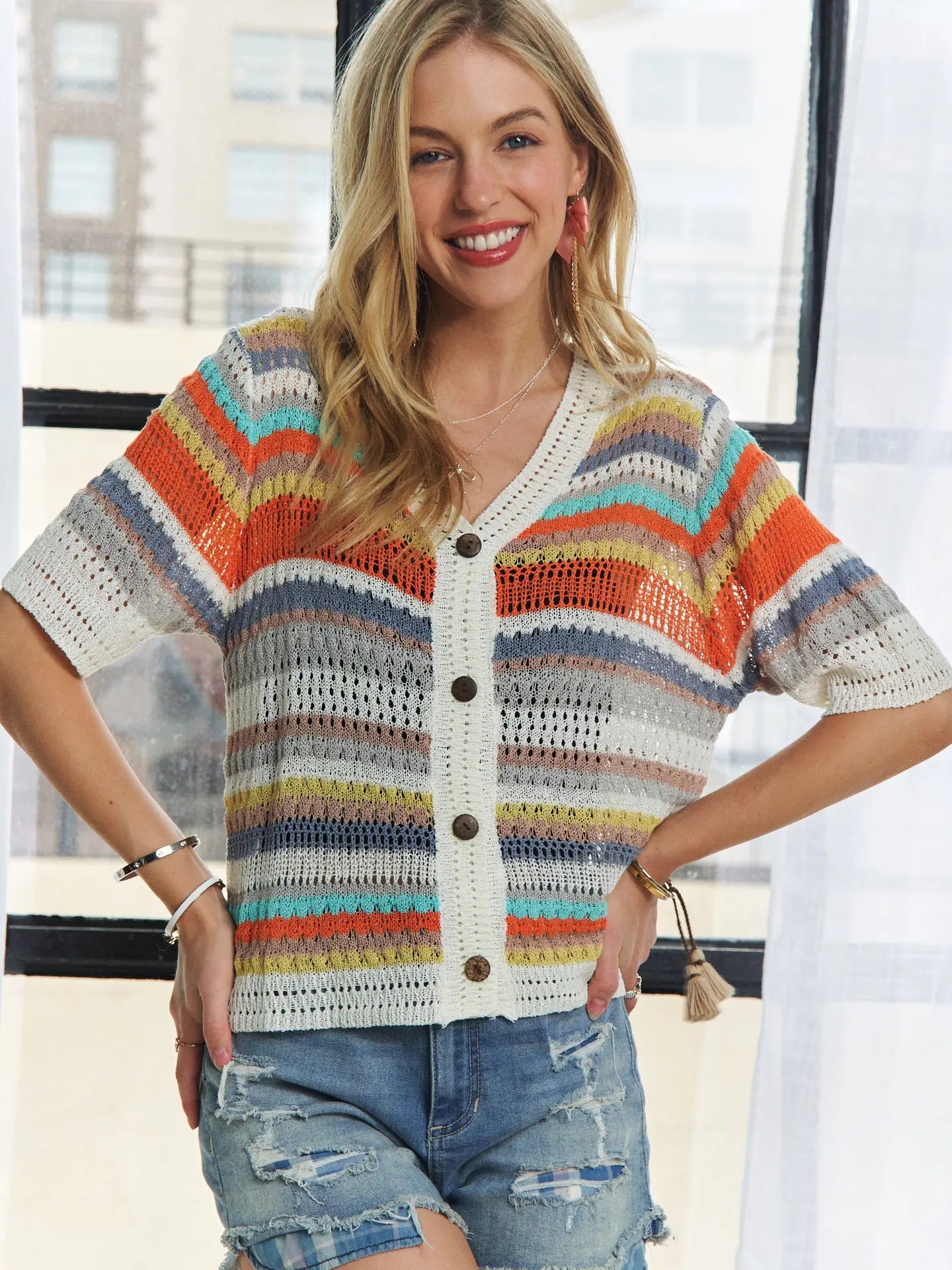 Colorful Knit Top