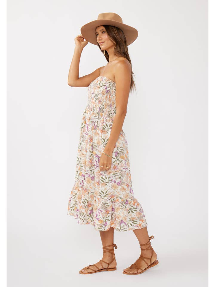 Convertible Floral Smocked Skirt