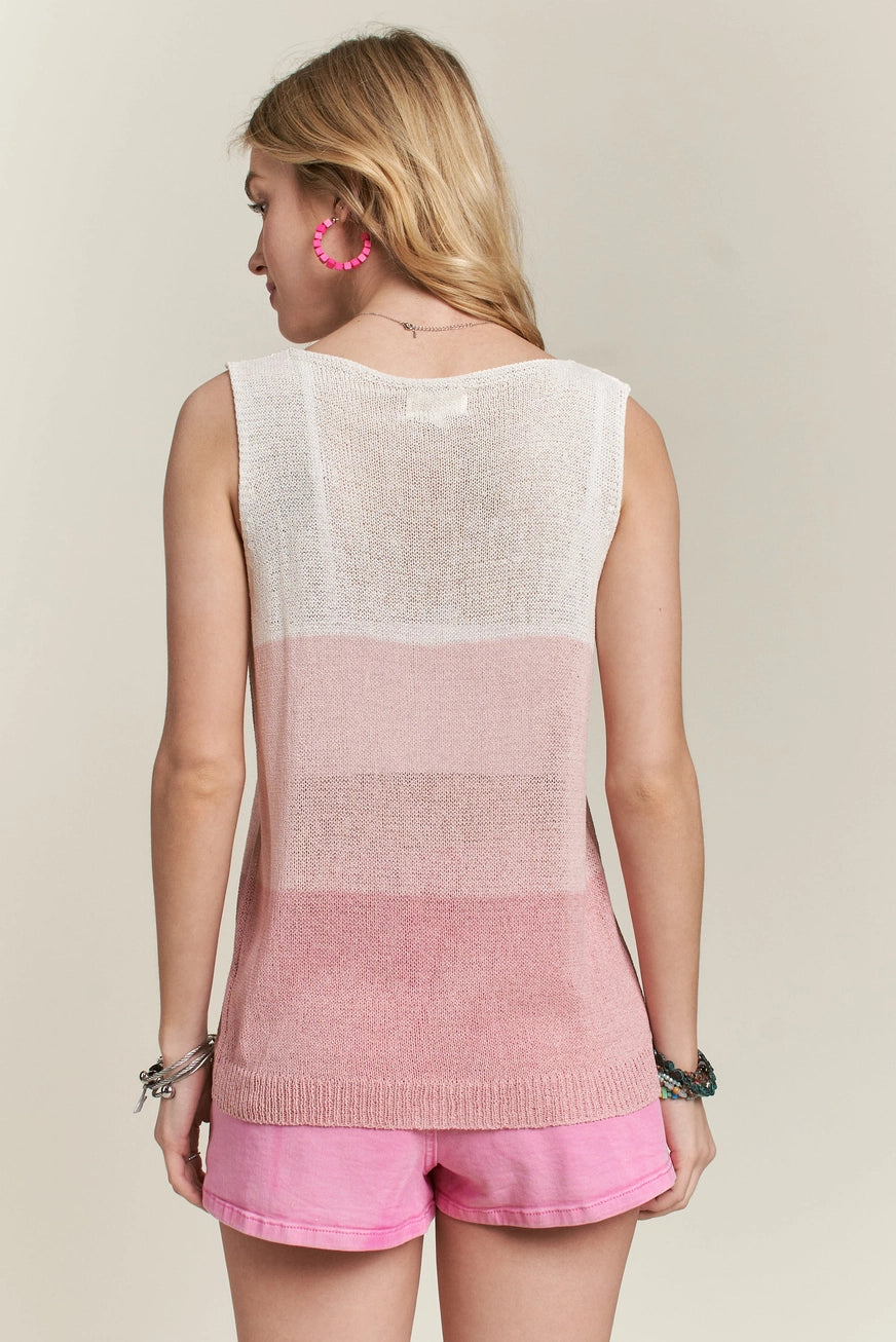 Pink Ombre Knit Tank