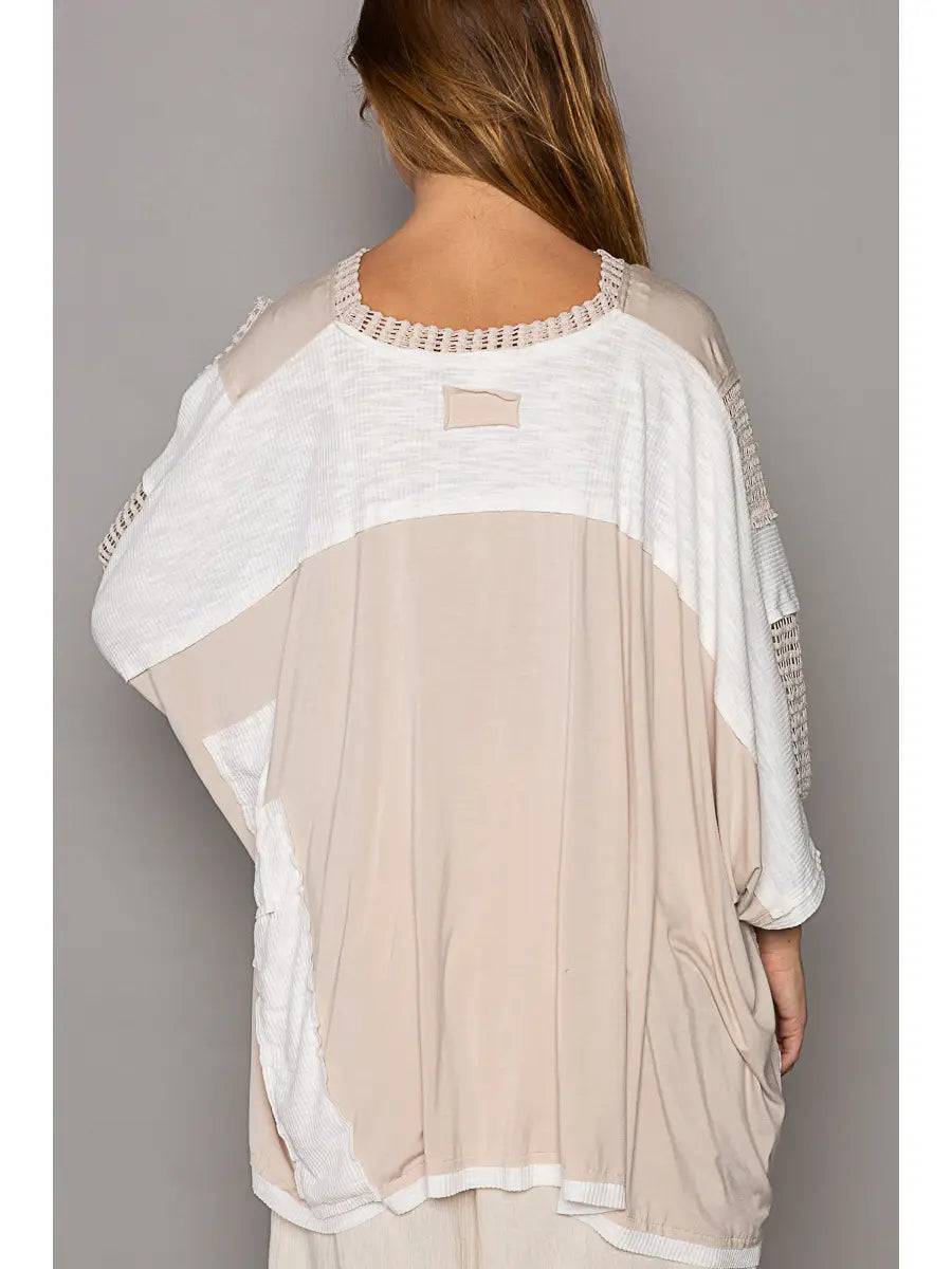 Oatmeal Boho Top