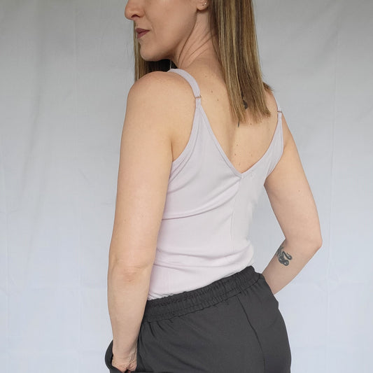 White Ribbed Tank