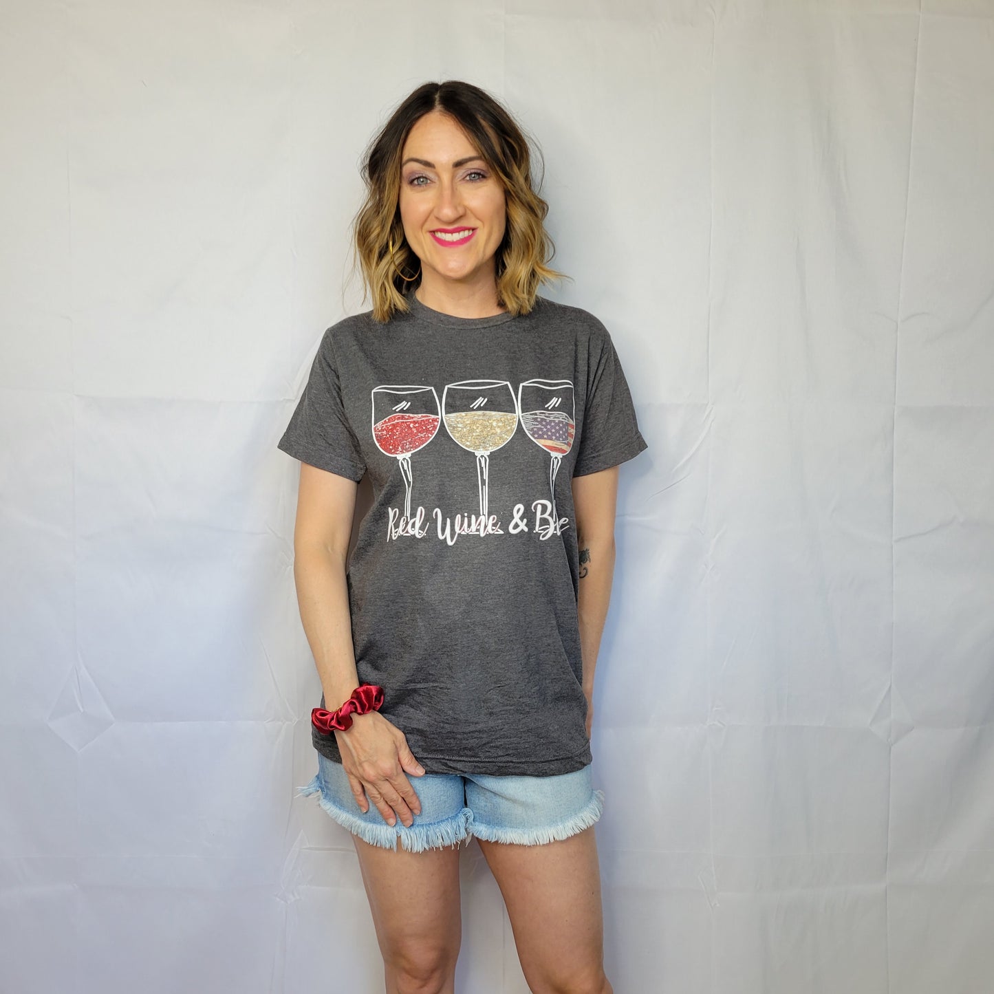 Red Wine and Blue Tee