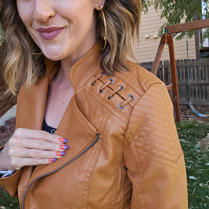 Camel Biker Jacket
