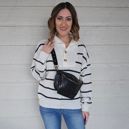 Striped Collar Sweater