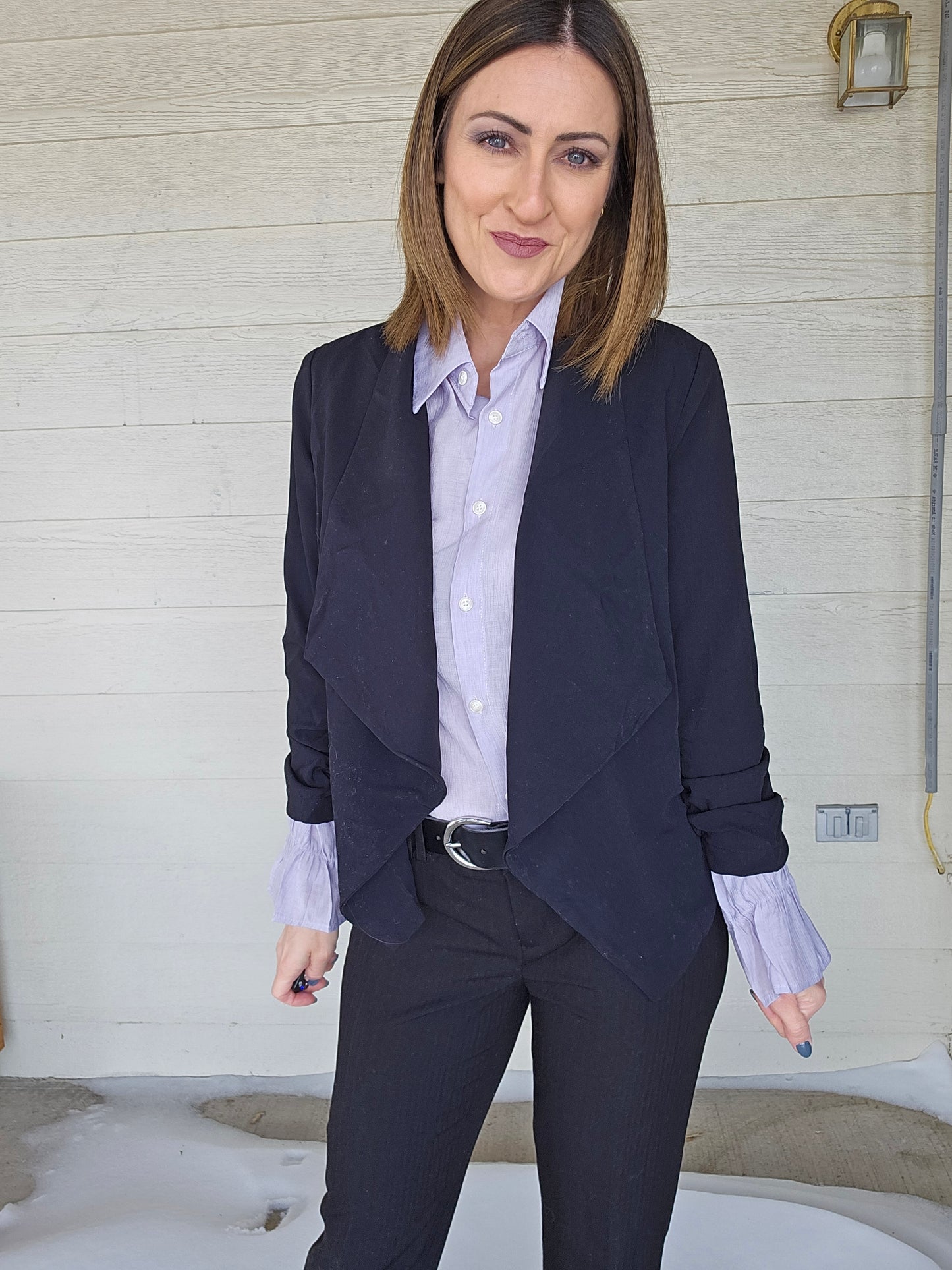 Drapey Black Blazer