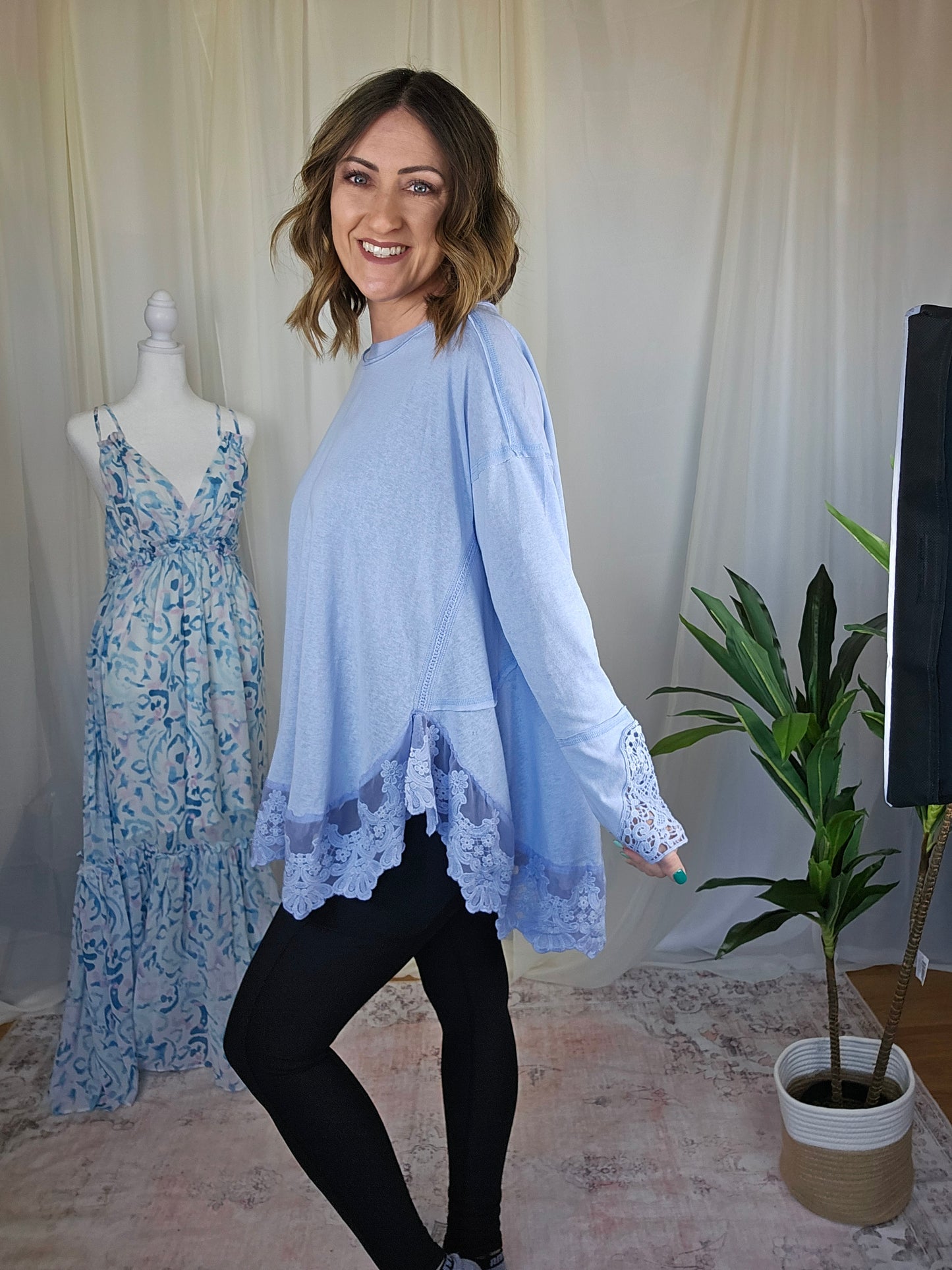 Baby Blue Lace Tunic