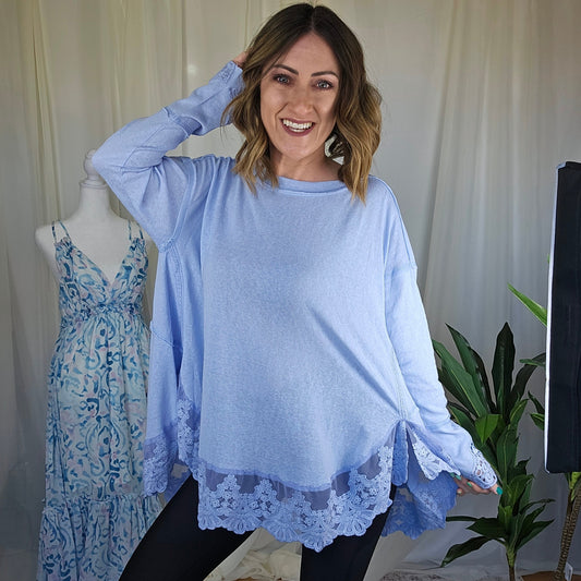 Baby Blue Lace Tunic