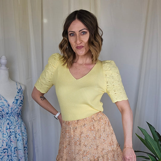 Lemon Cream Sweater Tee
