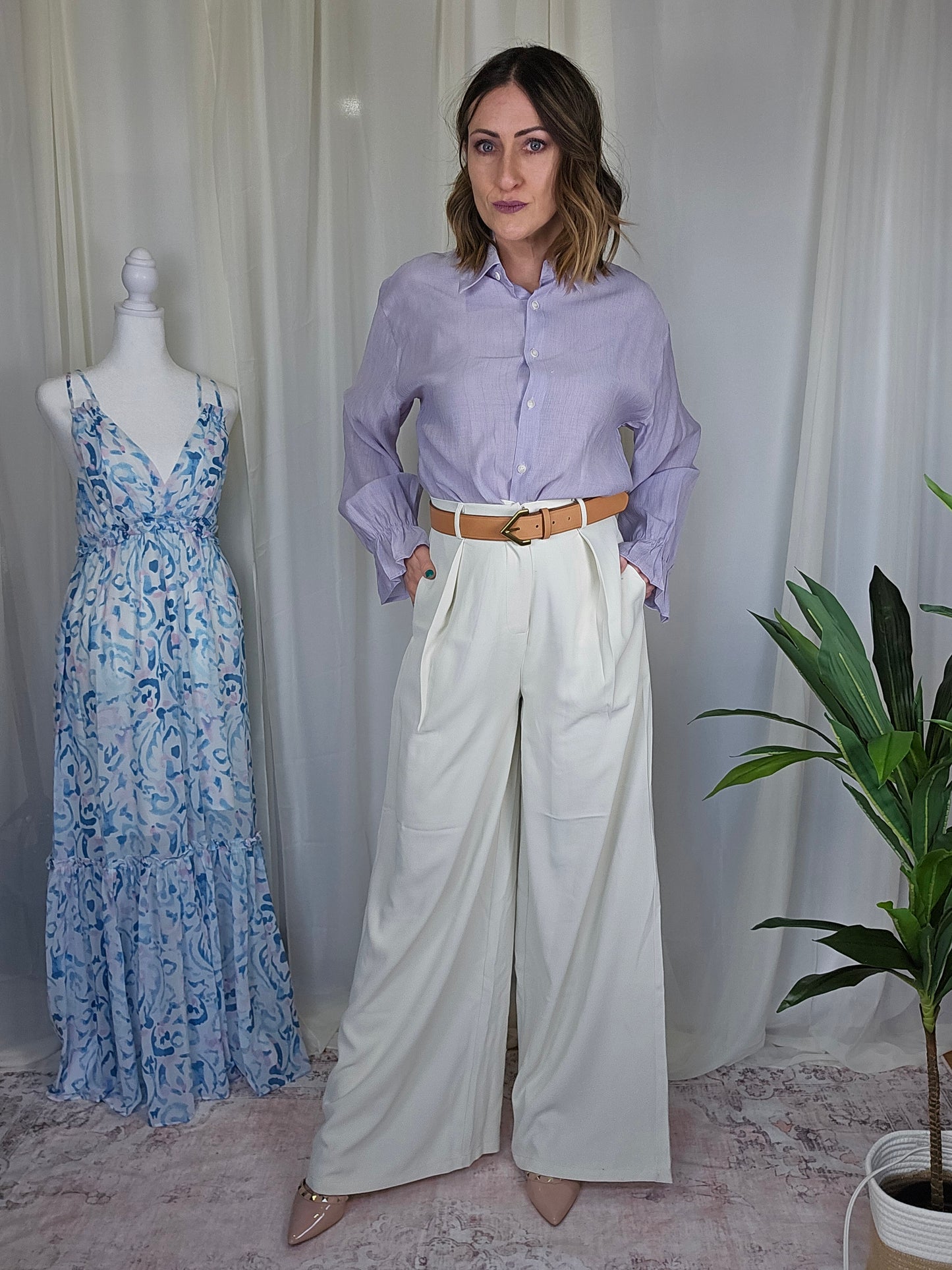 Wide Leg Trouser Pants