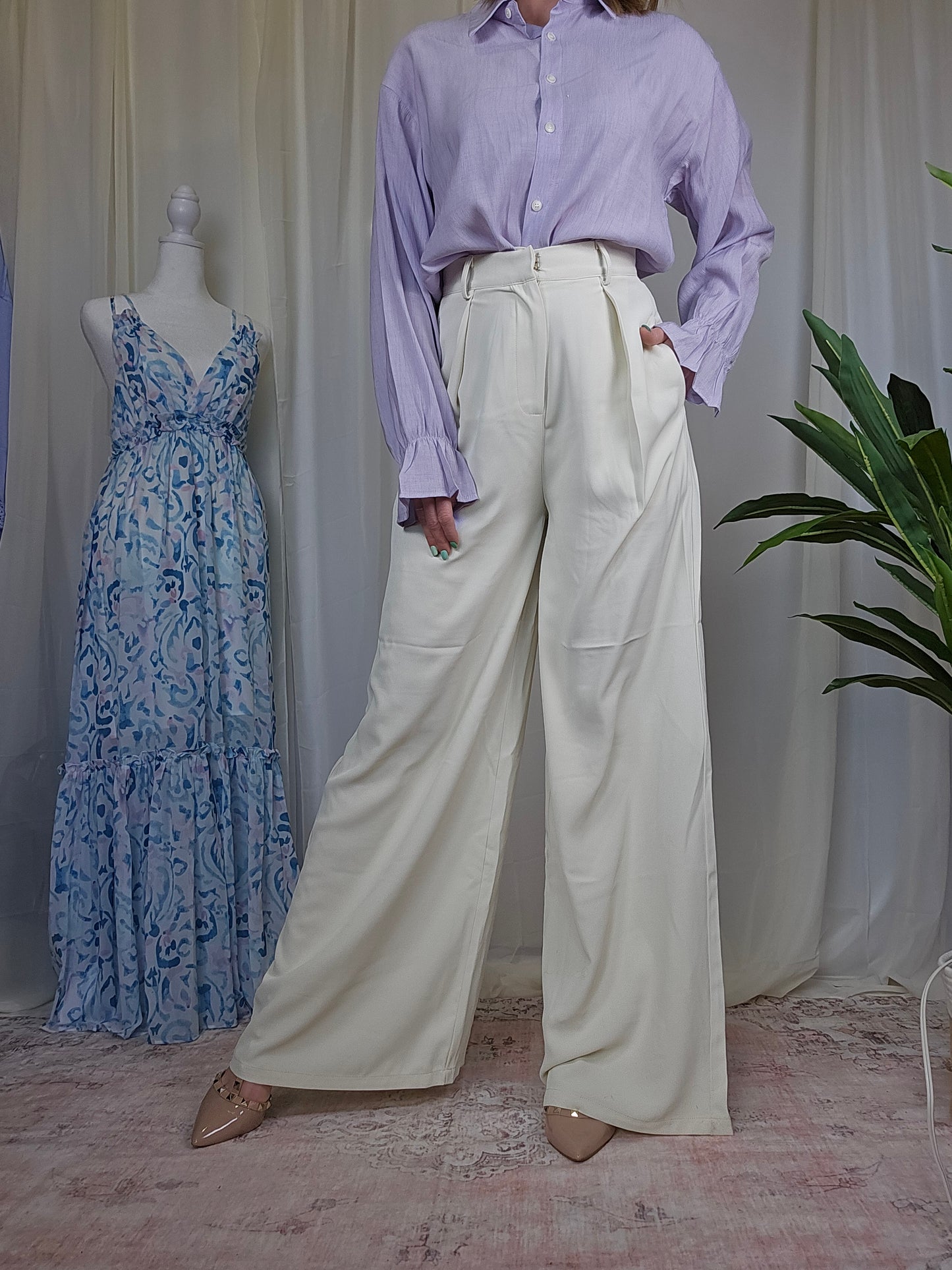 Wide Leg Trouser Pants