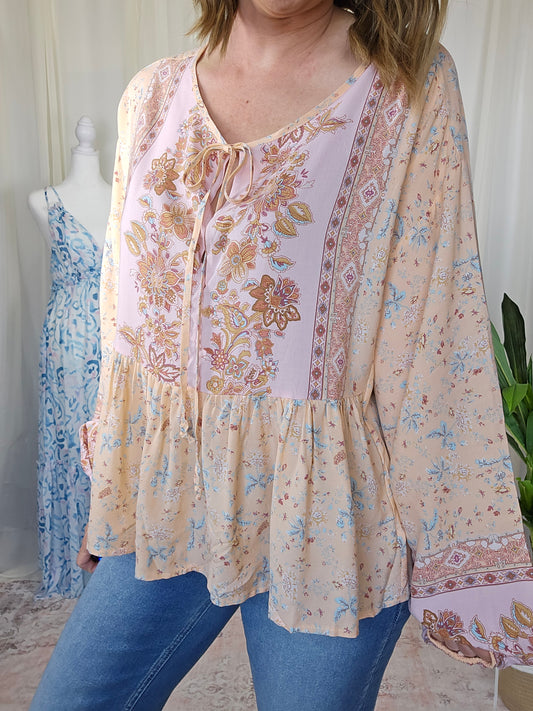 Paisley Peasant Blouse