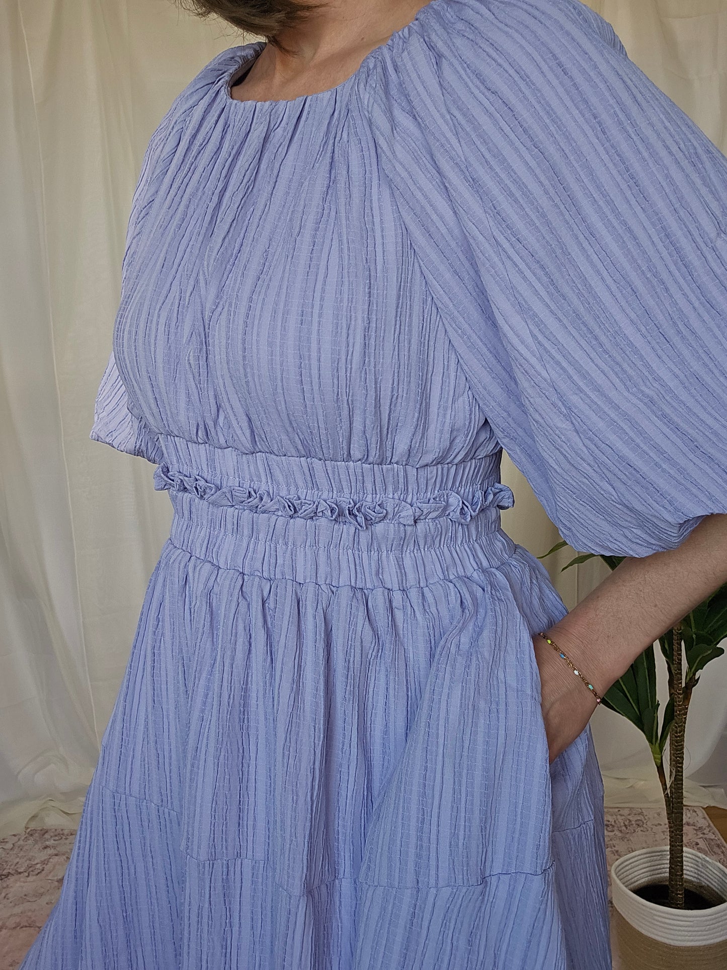 Lavender Puff Sleeve Dress
