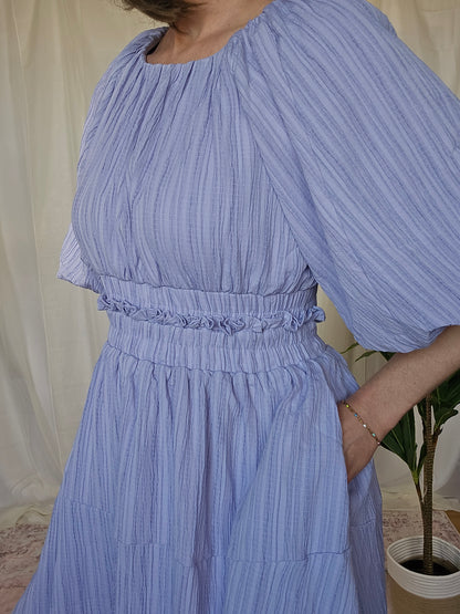 Lavender Puff Sleeve Dress
