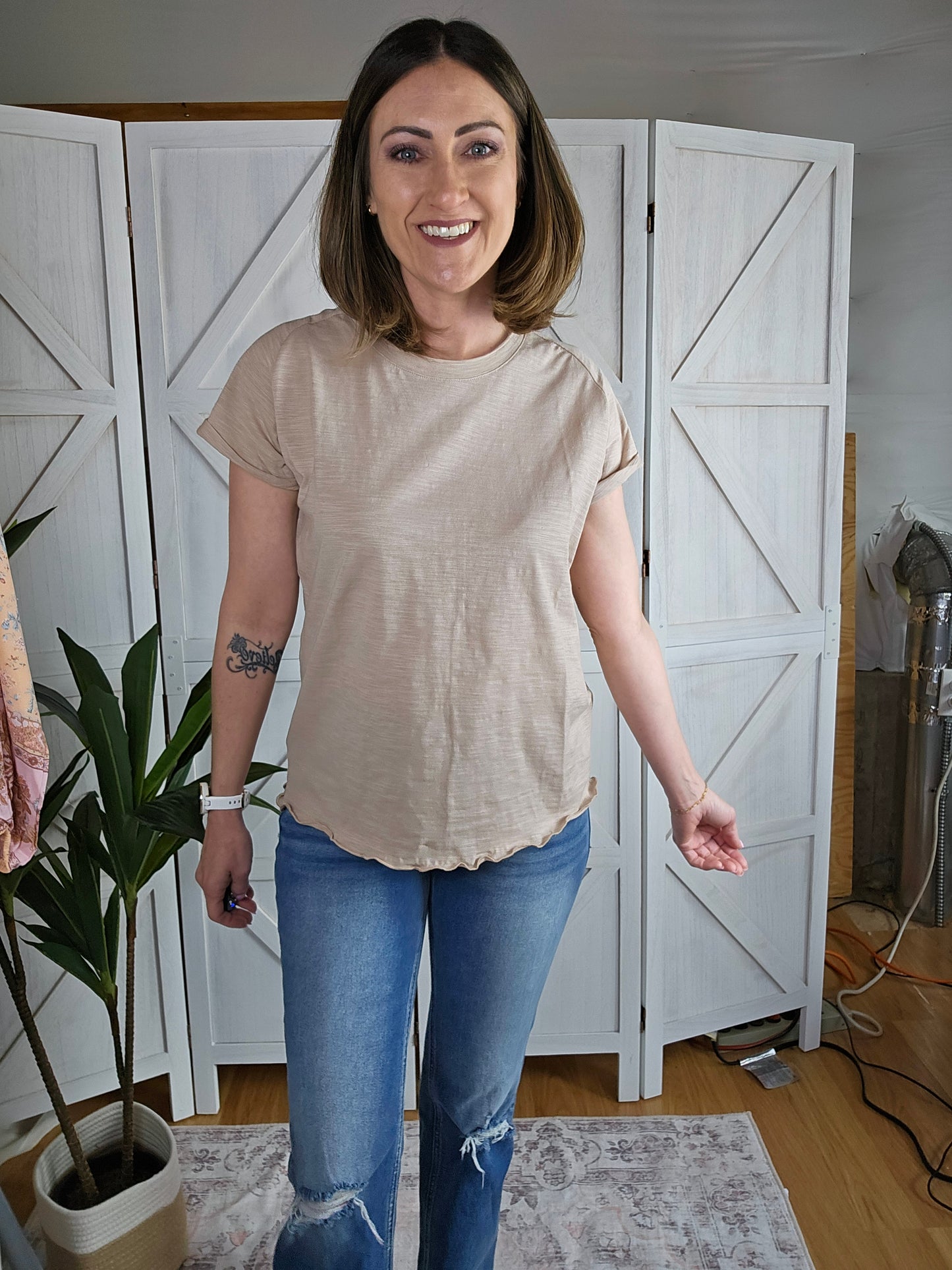 Basic Tan Tee