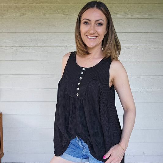 Flowy Waffle Tank