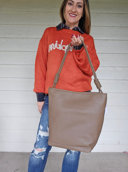 Melie Bianco Vegan Leather Tote Bag