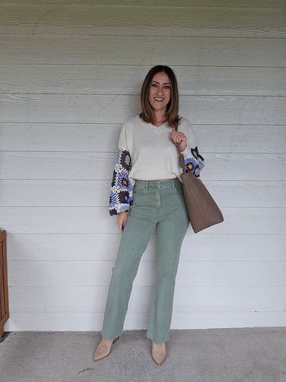 Crochet Cream Sweater