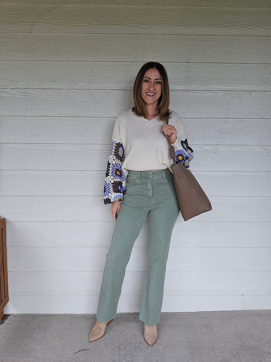 Crochet Cream Sweater