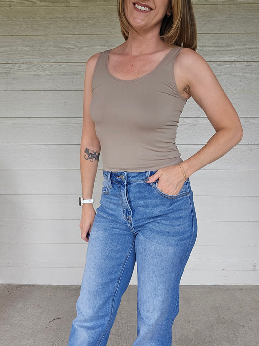Reversible Seamless Nude Tank