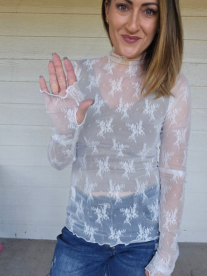 Sheer White Top
