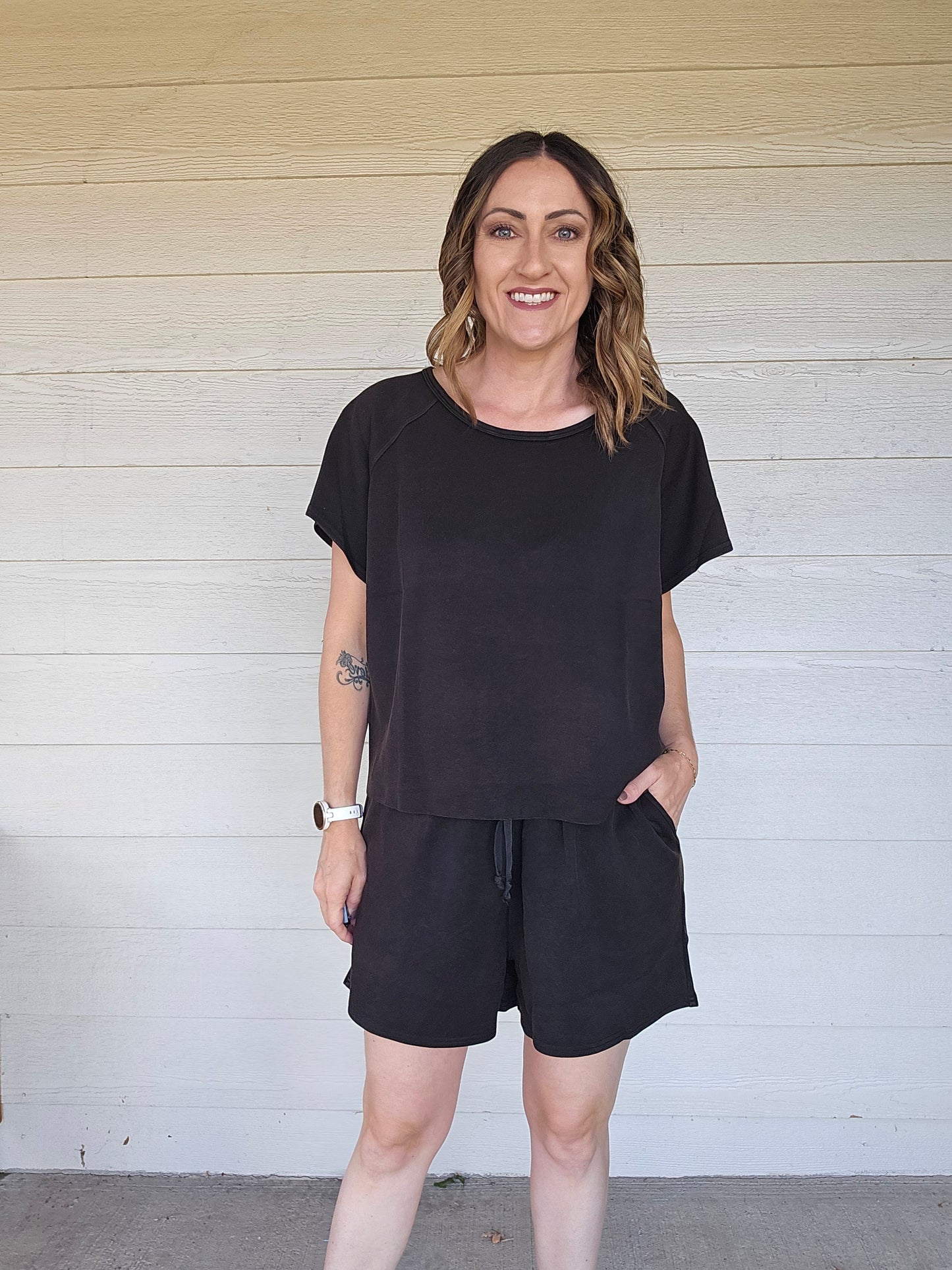 Black Shorts Set