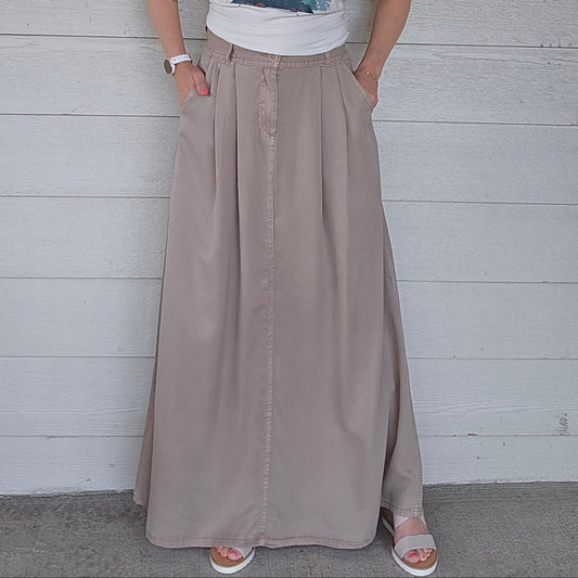 Khaki Maxi Skirt
