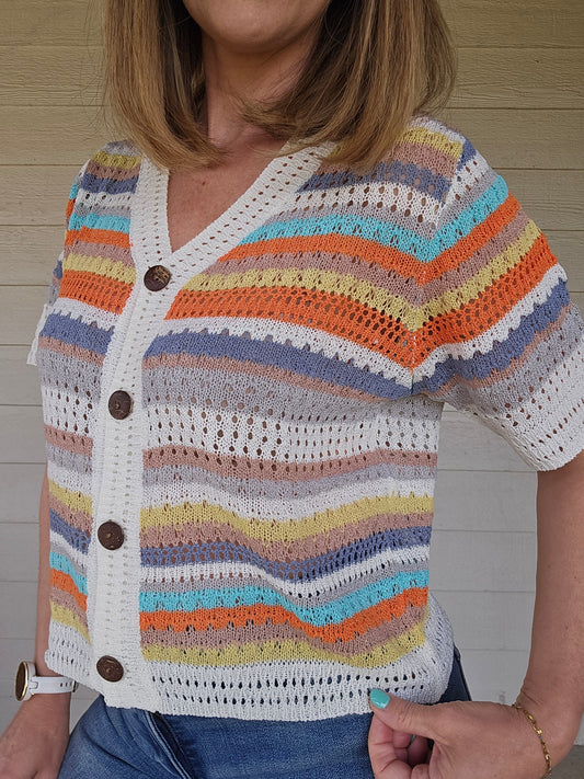 Colorful Knit Top