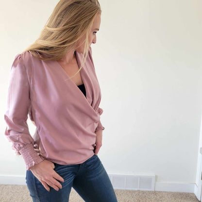Pink Draped Blouse