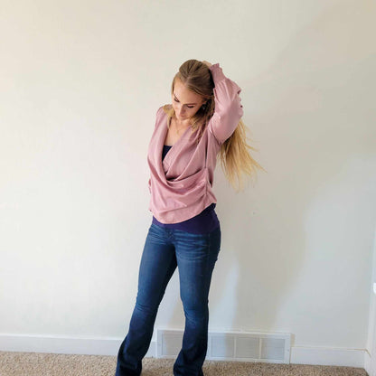 Pink Draped Blouse