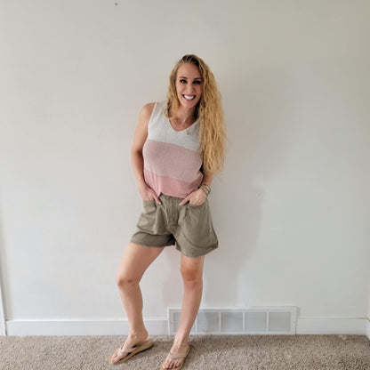 Pink Ombre Knit Tank