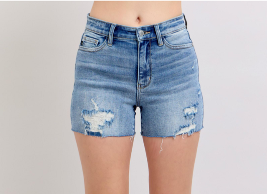 Judy Blue Distressed Denim Shorts