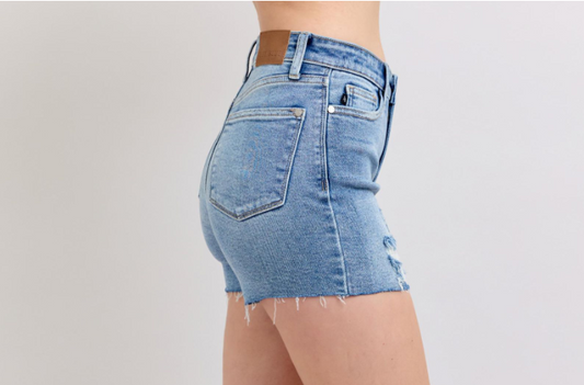 Judy Blue Distressed Denim Shorts