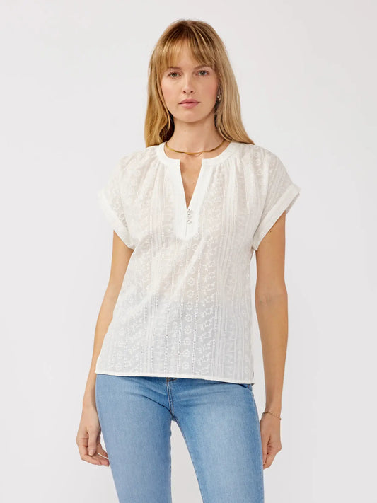 White Eyelet Top
