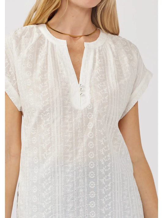 White Eyelet Top