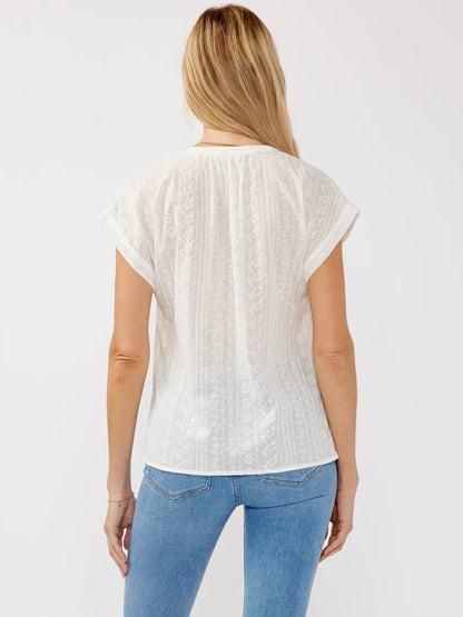 White Eyelet Top