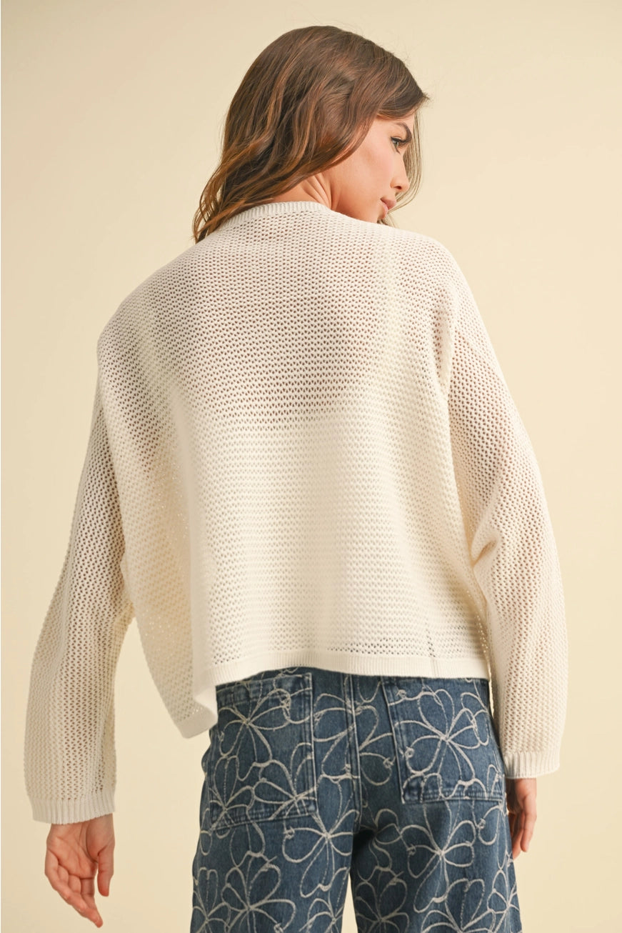 White Knitted Cardigan