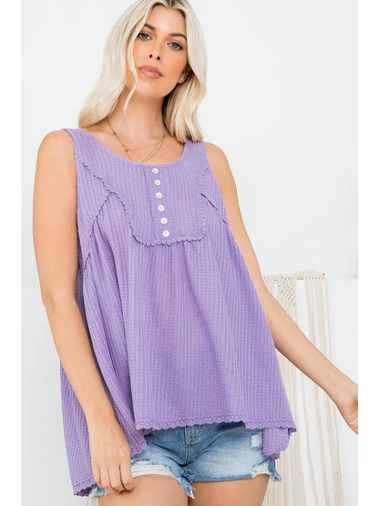 Flowy Waffle Tank